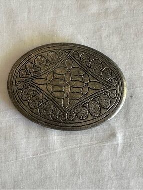 2001 Legend West Western Engraved Oval Belt Buckle – Vintage Rustic Cowboy